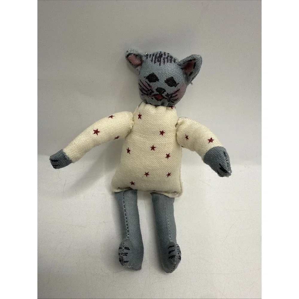 Vintage‎ Miniature Stuffed Cat Primitive Cute Small 3.5